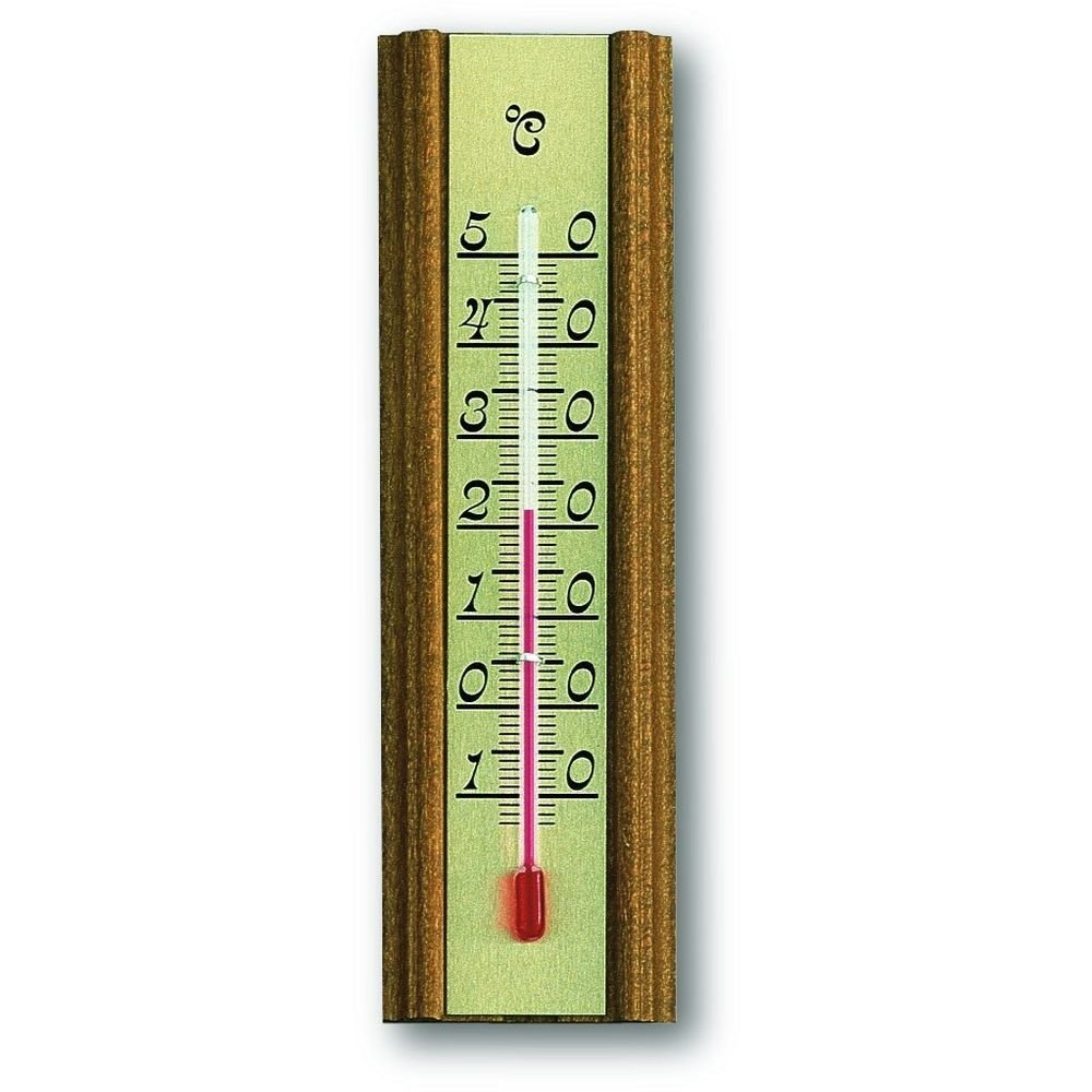 Indoor Oak Thermometer 13.8cm - TD-12-1014