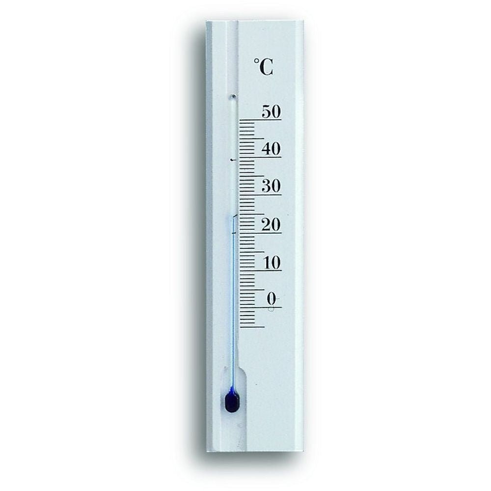 White Varnished Indoor Thermometer 15.2cm - TD-12-1032-09