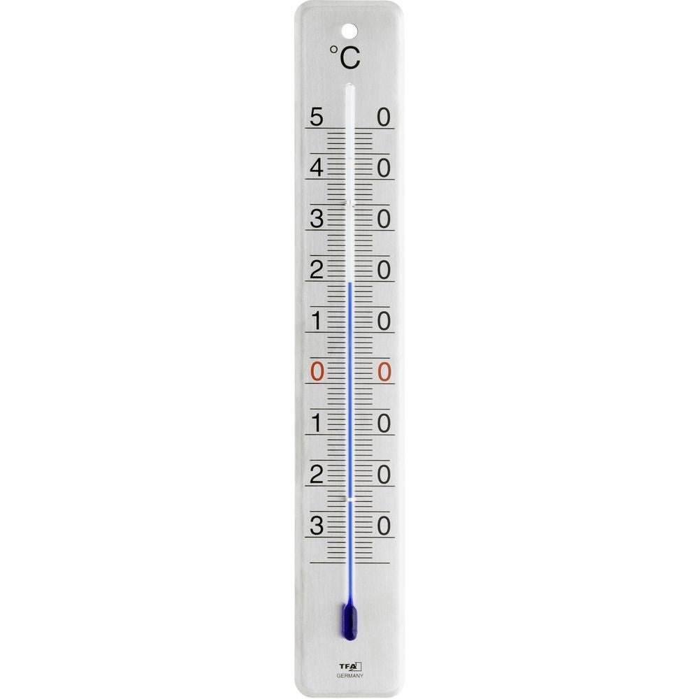 Indoor/Outdoor Brushed Stainless Steel Thermometer 28cm - TD-12-2046-61