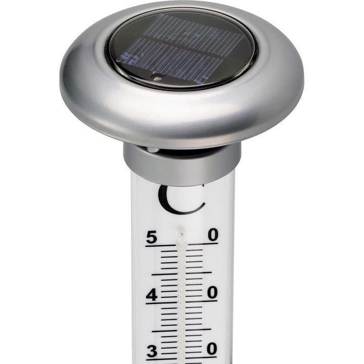 Large Solino Garden Thermometer With Solar Light 109cm - TD-12-2057-54