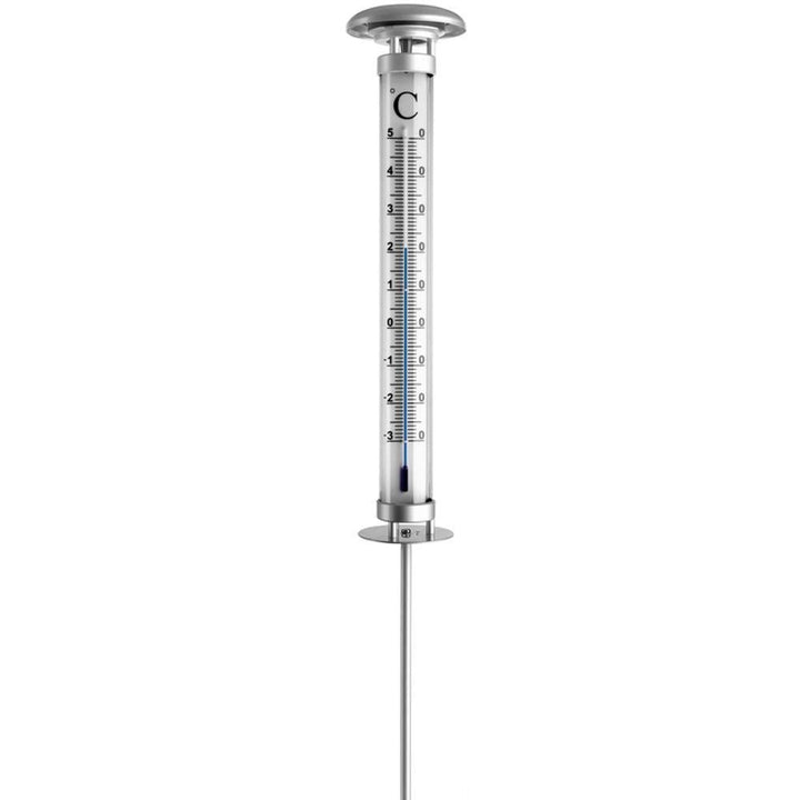 Large Solino Garden Thermometer With Solar Light 109cm - TD-12-2057-54