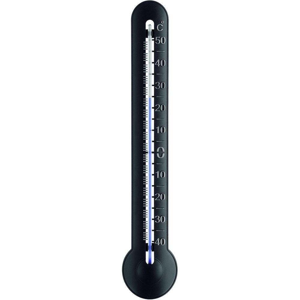 Black & Silver Indoor/Outdoor Thermometer 28.5cm - TD-12-3048