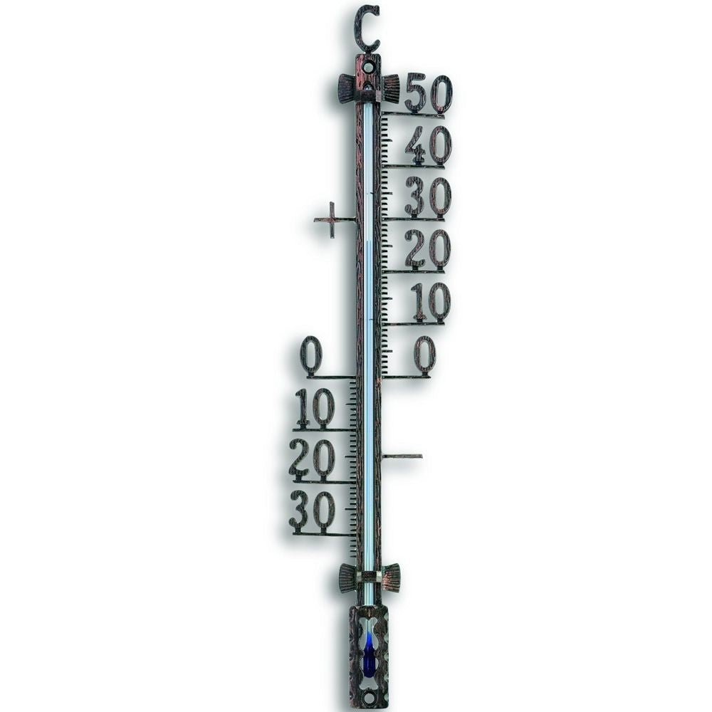 Outdoor Antique Copper Metal Thermometer 27.5cm - TD-12-5001-51