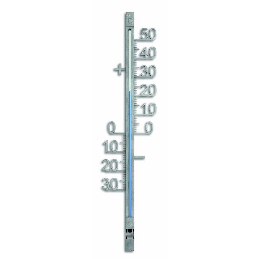 Outdoor Silver Metal Thermometer 42.8cm - TD-12-5011