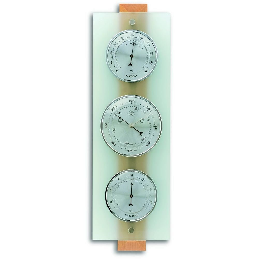 Frosted Glass Barometer 38.5cm - TD-20-1067-05