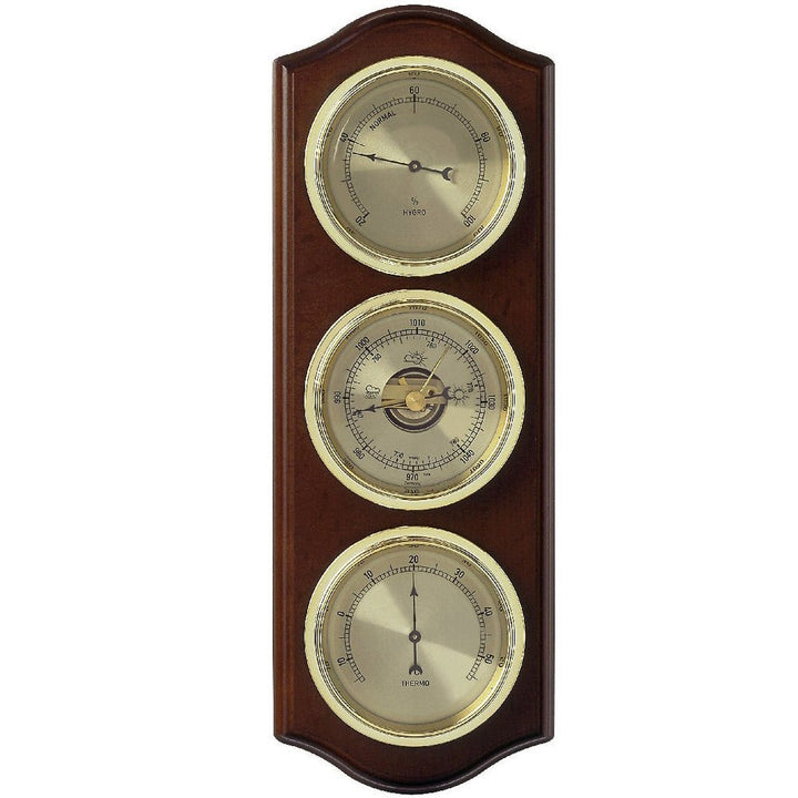 Walnut Barometer (33.5cm length) - Made in Germany - TD-20-1076-03B