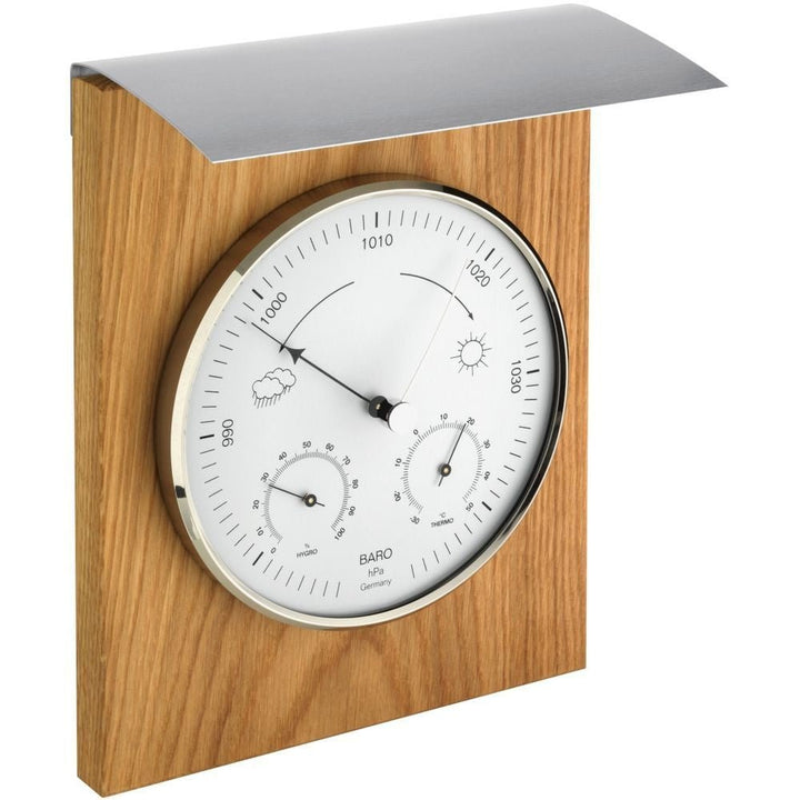 Outdoor Oak Barometer 25.5cm - TD-20-1079-01