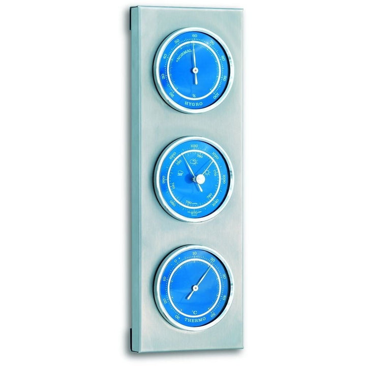 Outdoor Metal &amp; Blue Barometer 28cm - TD-20-2034-06
