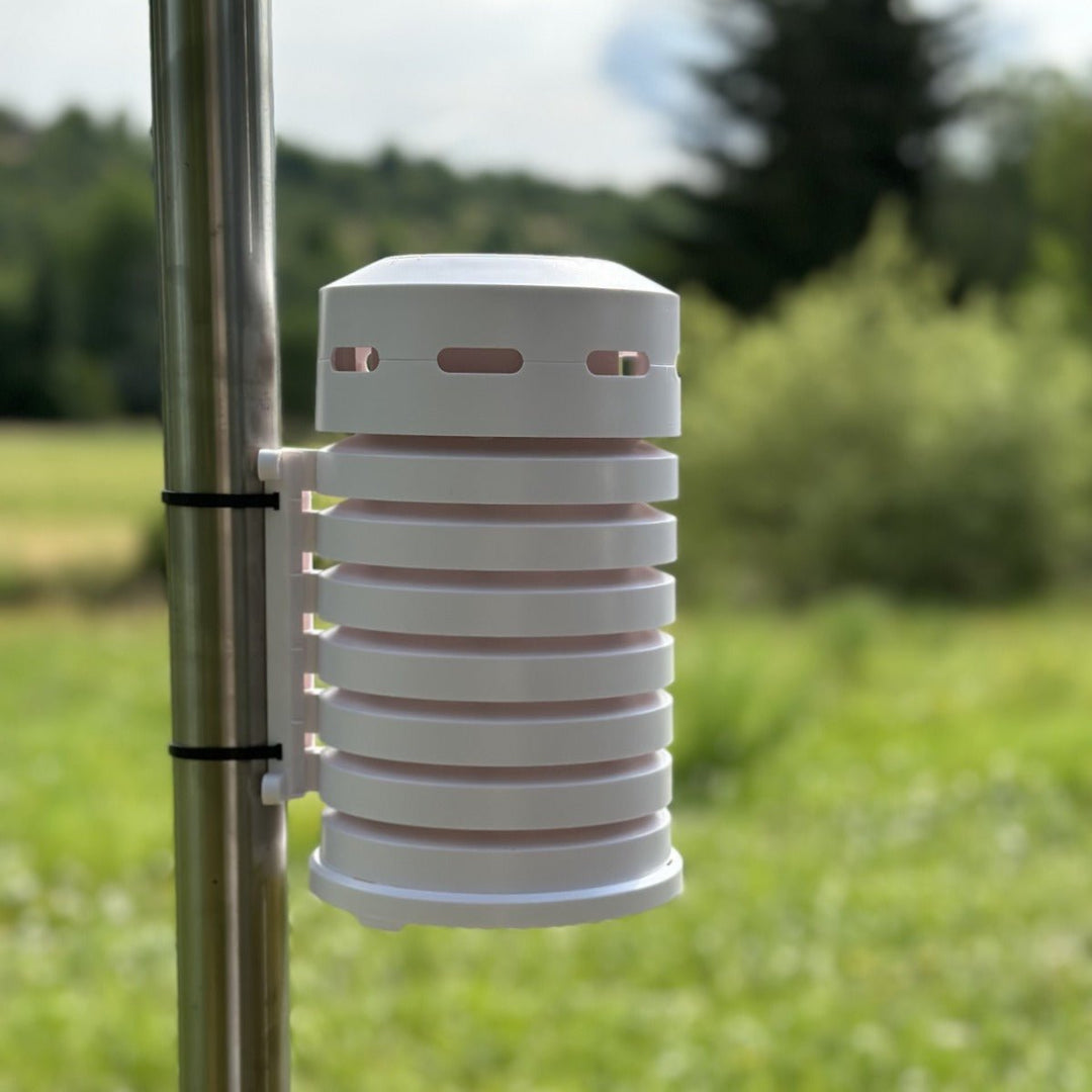 Sensor Weather Protection Temperature & Humidity Sensor Protective Cover With Solar-Powered Fan ...