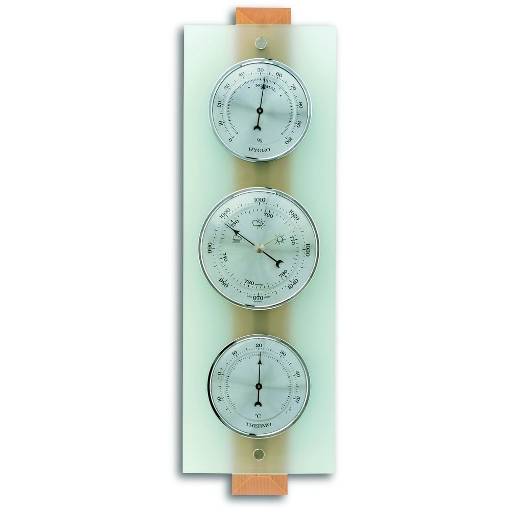 Frosted Glass Barometer 38.5cm - TD-20-1067-05