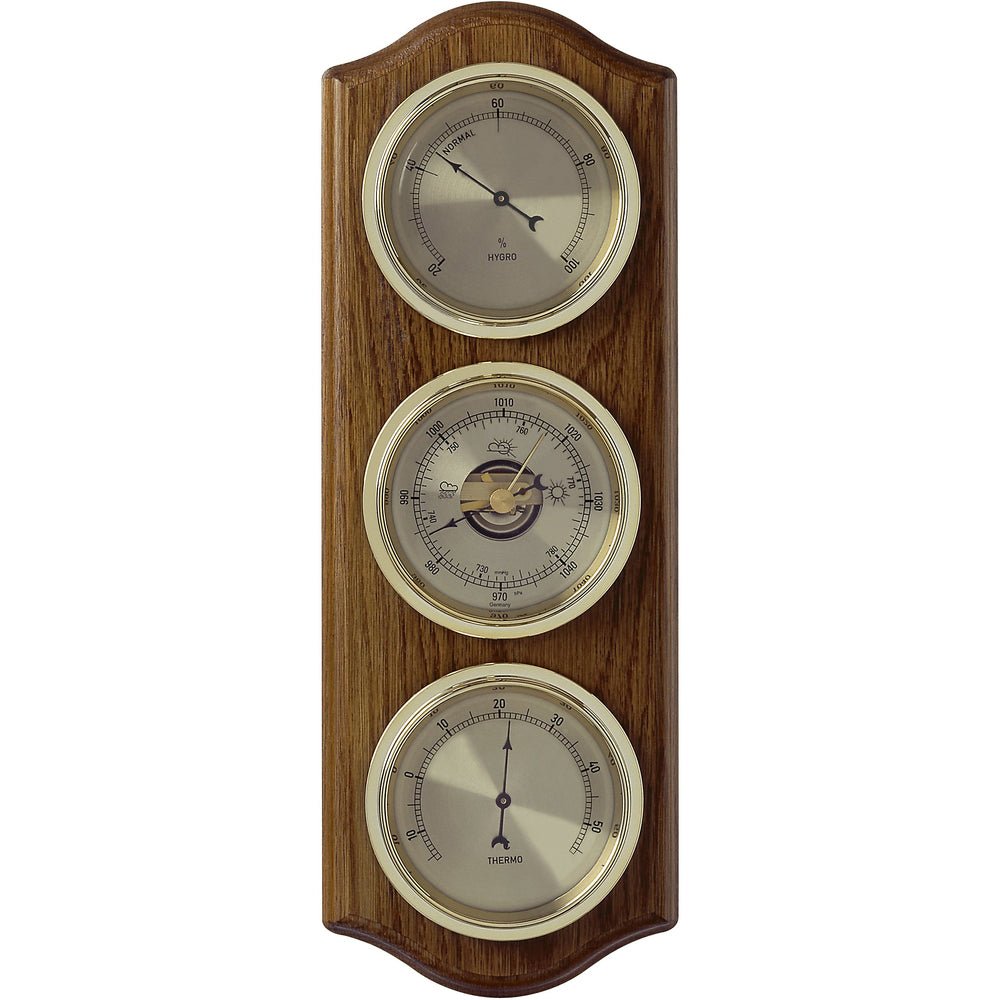 Oak Barometer (33.5cm length) - Made in Germany - TD-20-1076-01B
