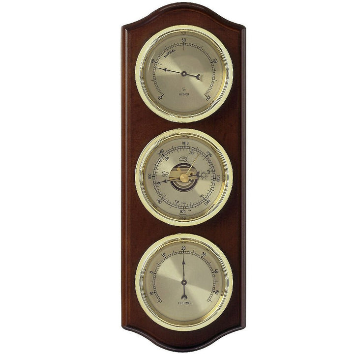 Walnut Barometer (33.5cm length) - Made in Germany - TD-20-1076-03B
