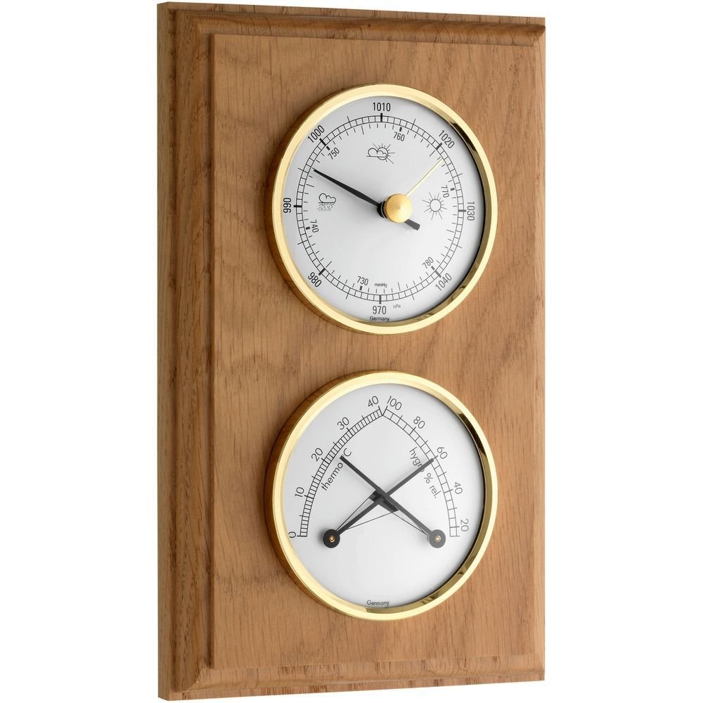Oak Barometer (19.5cm length) - Made in Germany - TD-20-1087-01