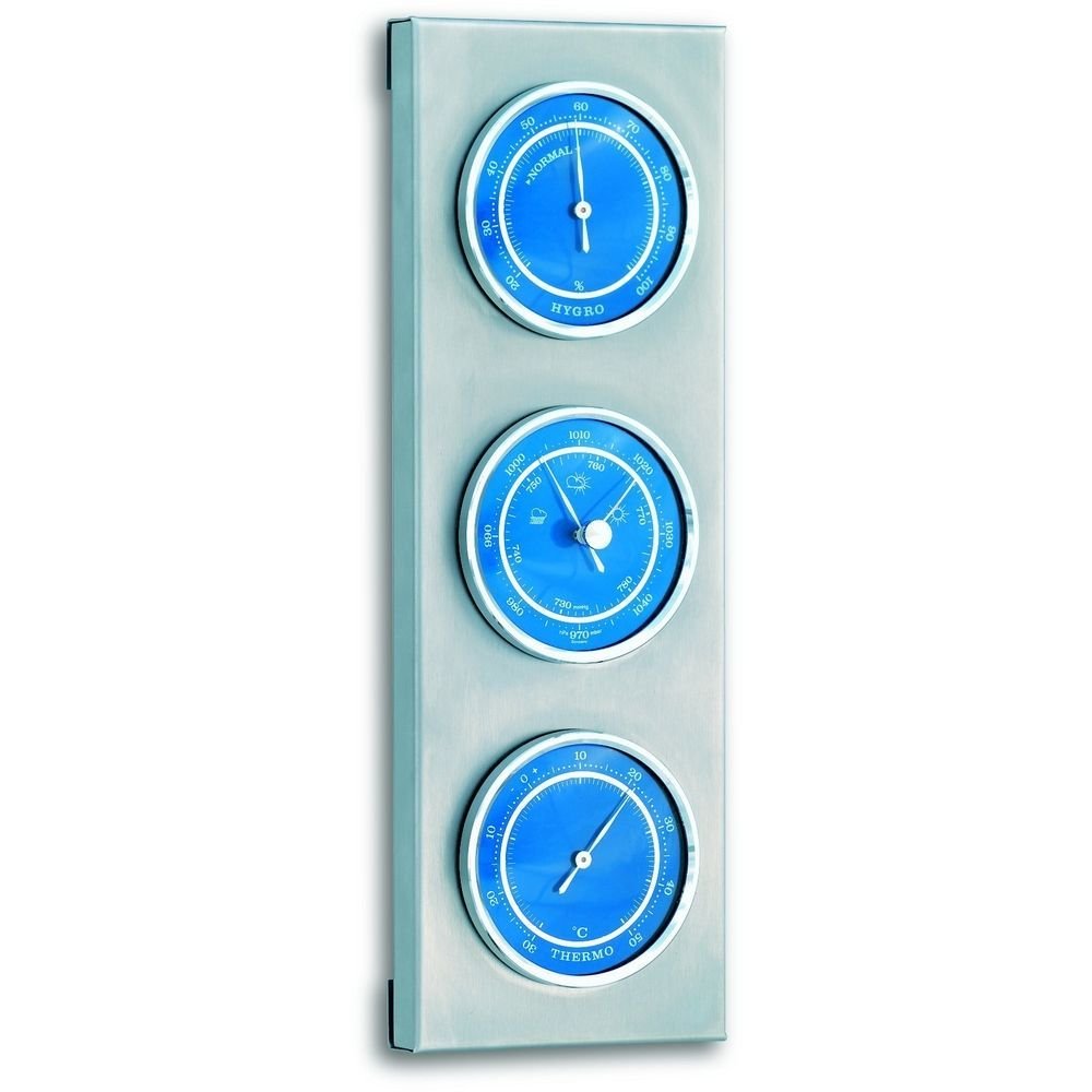 Outdoor Metal & Blue Barometer 28cm - TD-20-2034-06