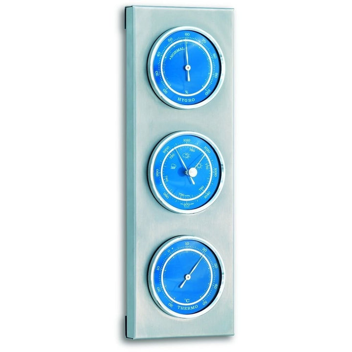 Outdoor Metal &amp; Blue Barometer 28cm - TD-20-2034-06