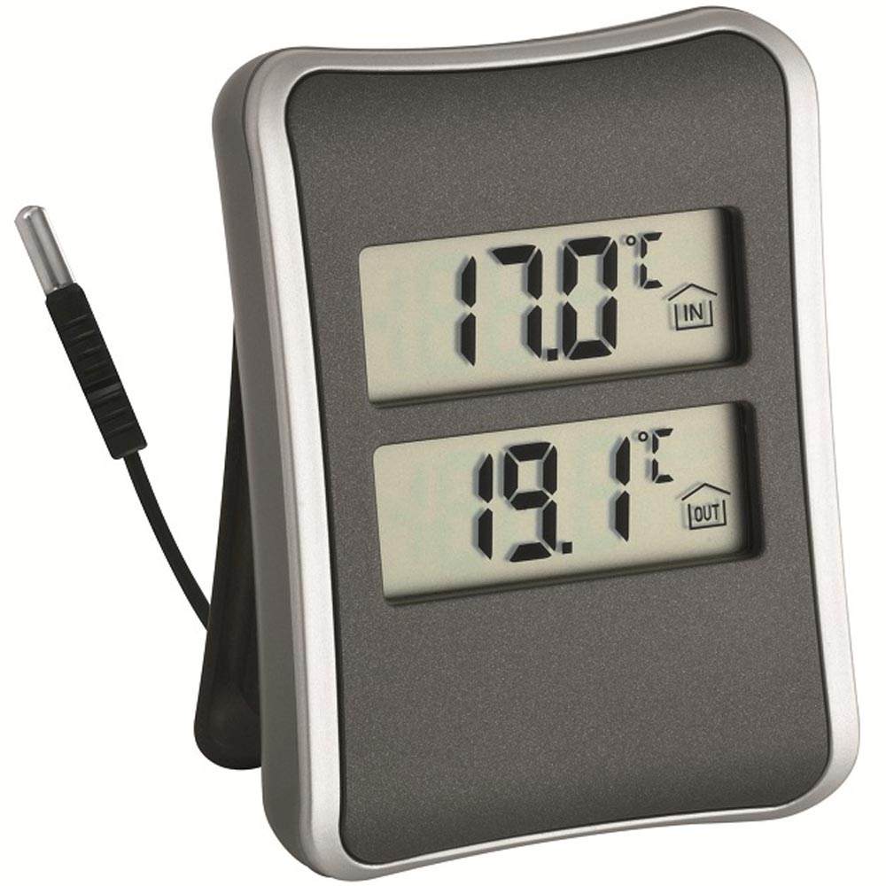 Digital Indoor/Outdoor Thermometer With Cabled Probe - TD-30-1044