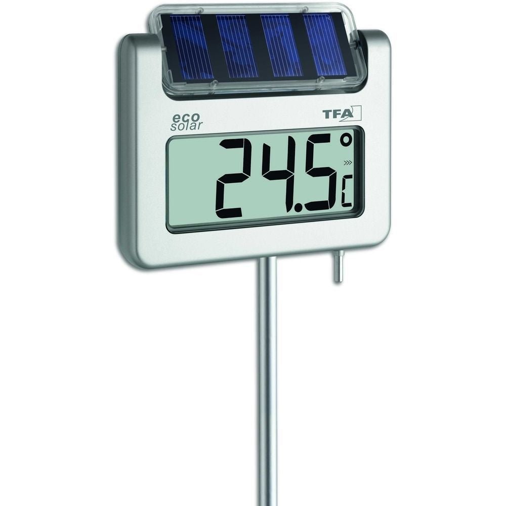 Large Digital Garden Thermometer With Solar Light 1.14m - TD-30-2026
