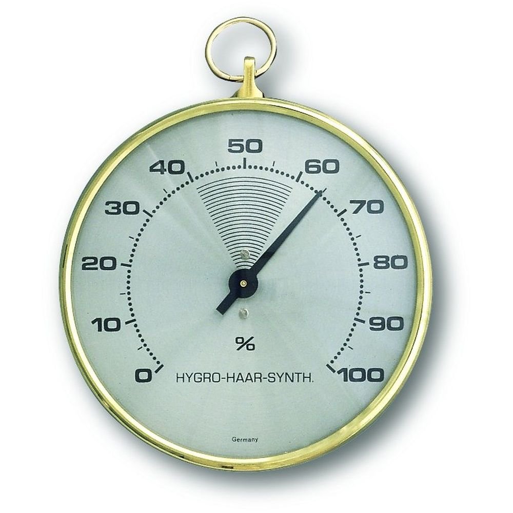 Brass Hair Hygrometer 10.2cm - TD-44-2001