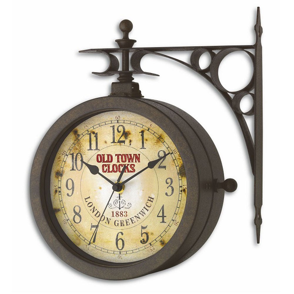 Nostalgia Thermometer &amp; Outdoor Wall Clock 29.5cm - TD-60-3011