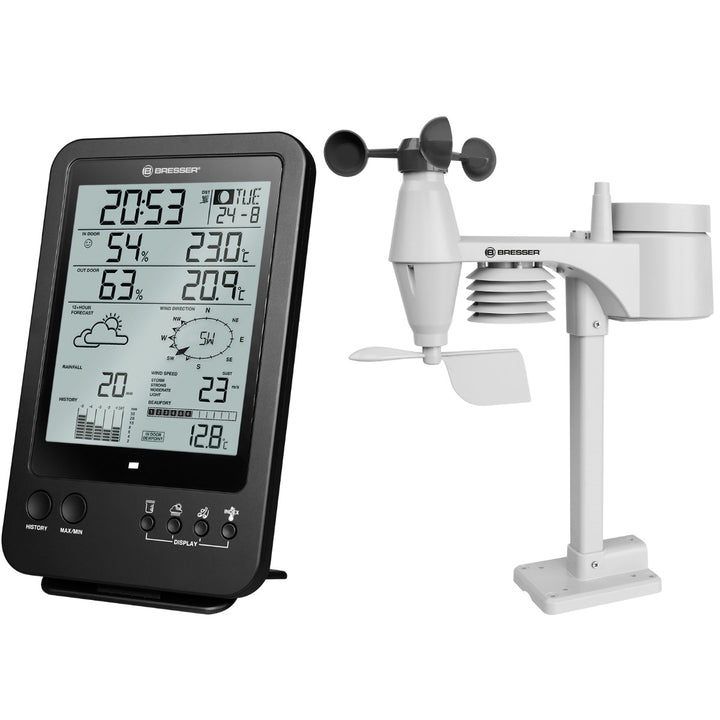 Bresser 7002510 5 - in - 1 Complete Weather Station with Programmable Weather Alerts - BR-7002510