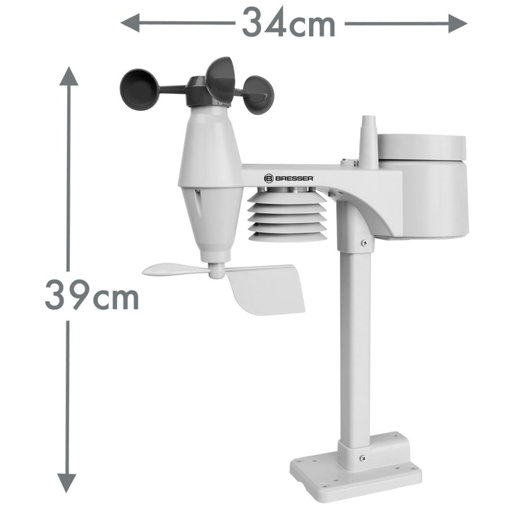 Bresser 7002510 5 - in - 1 Complete Weather Station with Programmable Weather Alerts - BR-7002510