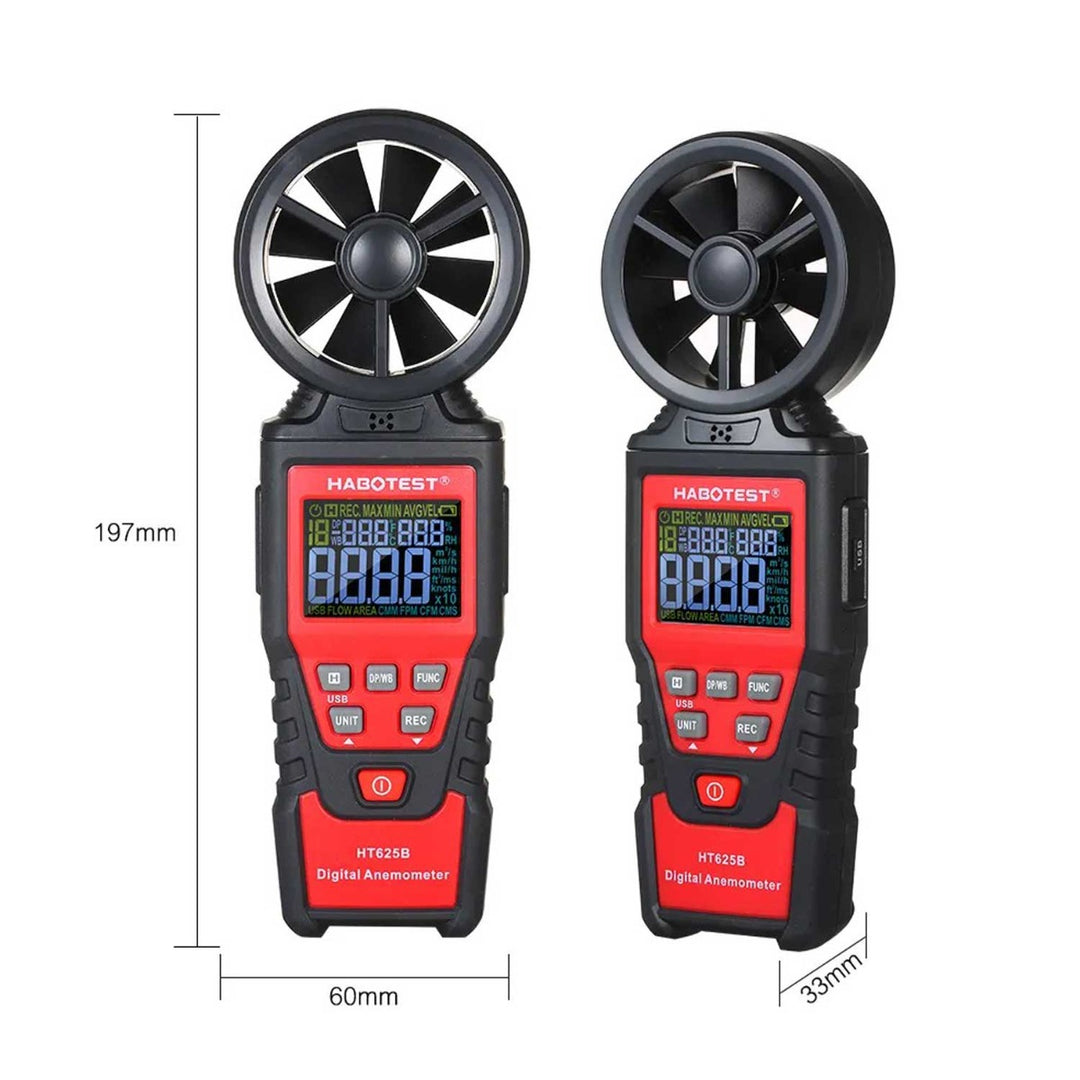 Portable Digital Anemometer: Measure Air Velocity, Temperature &amp; Humidity