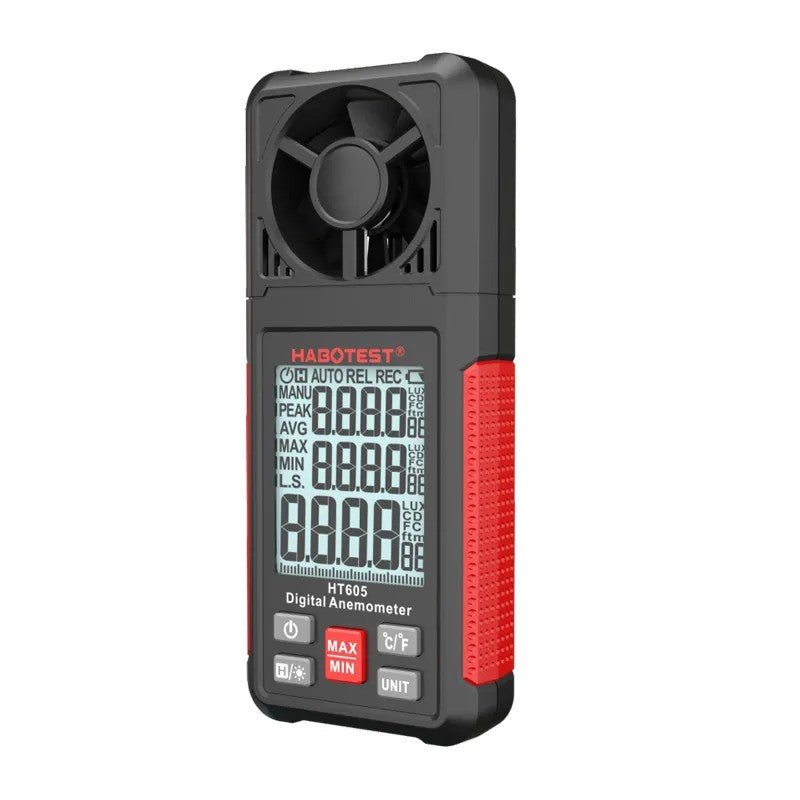 Portable Digital Anemometer: Measure Air Velocity, Temperature & Humidity Measurement - A8-AN6052