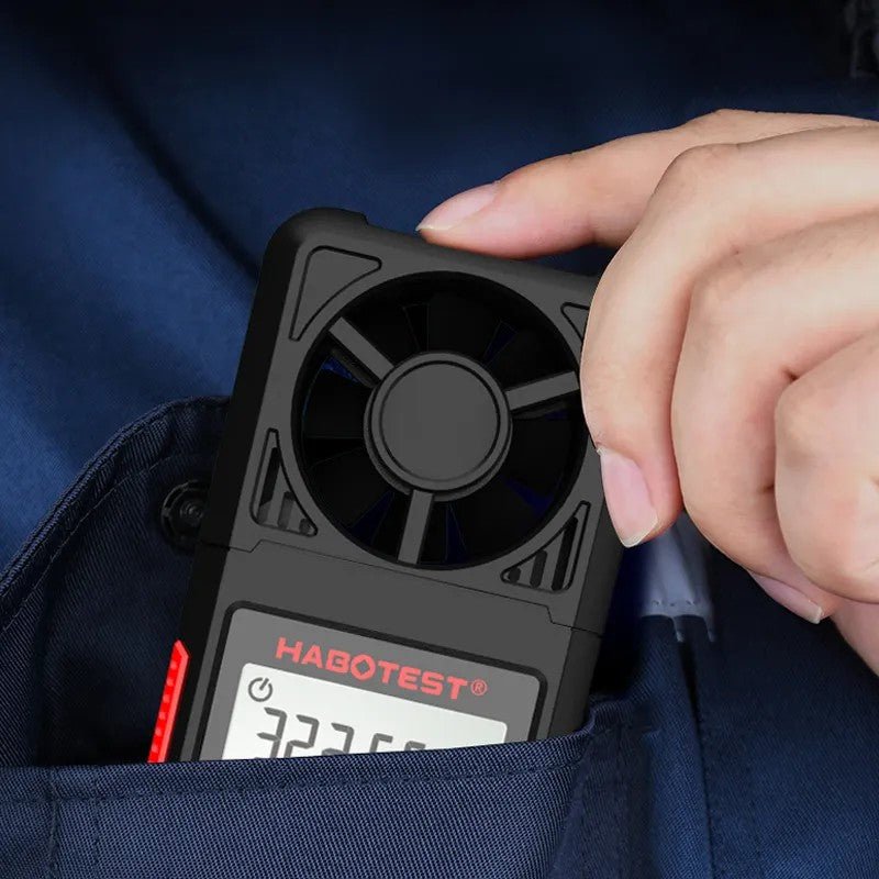 Portable Digital Anemometer: Measure Air Velocity, Temperature &amp; Humidity Measurement - A8-AN6052