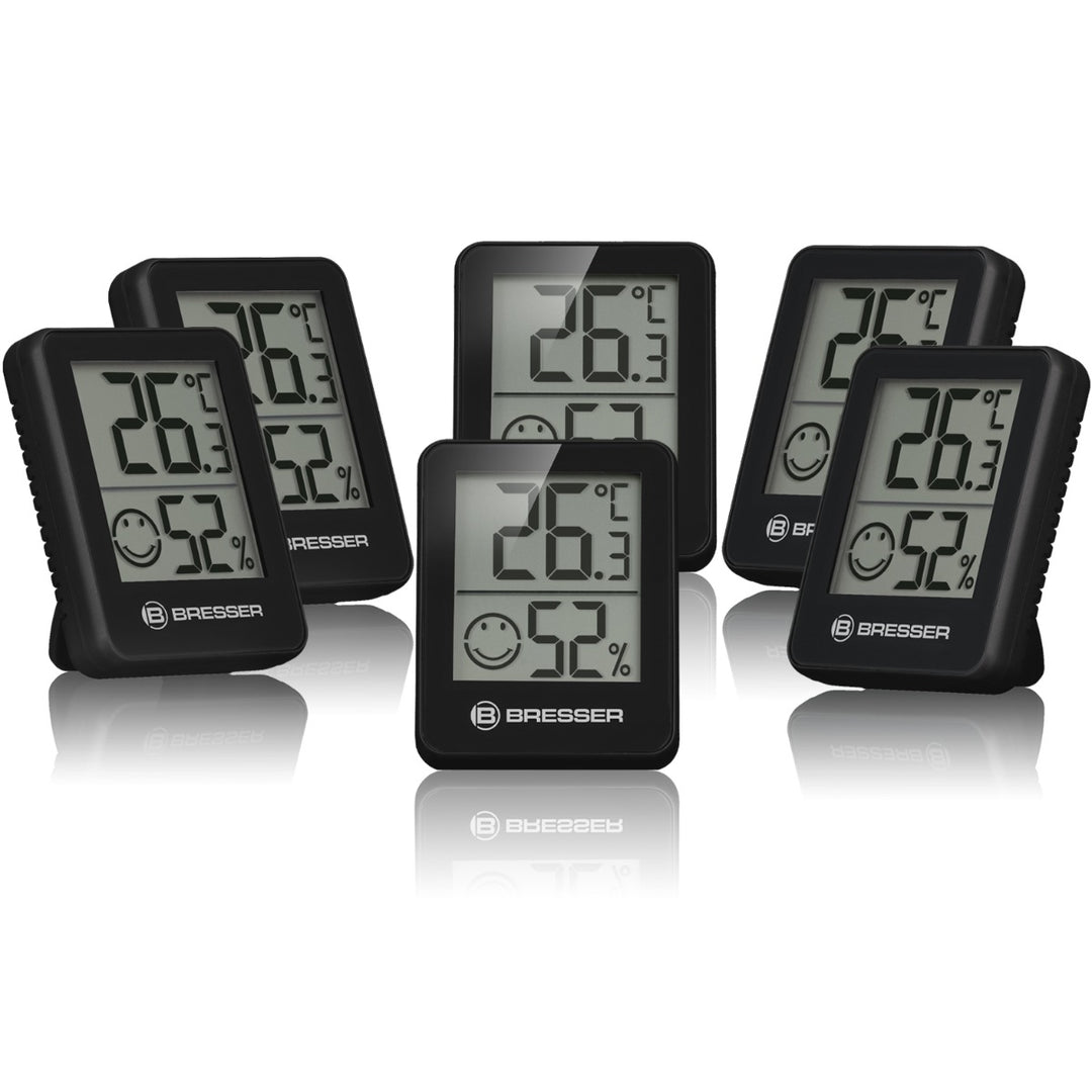 Bresser ClimaTemp Thermo - Hygrometer 6 - piece Set Black 7000015CM3000 - BR-7000015CM3000
