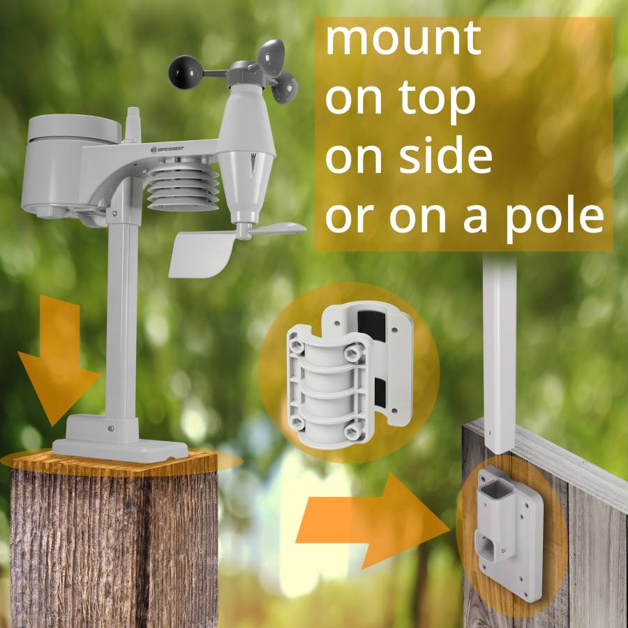 Bresser 5 - in - 1 Comfort Weather Station with Colour Display &amp; Weather Alerts - BR-7002551