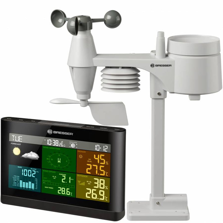 Bresser 5 - in - 1 Comfort Weather Station with Colour Display &amp; Weather Alerts - BR-7002551