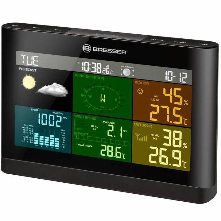 Bresser 5 - in - 1 Comfort Weather Station with Colour Display &amp; Weather Alerts - BR-7002551