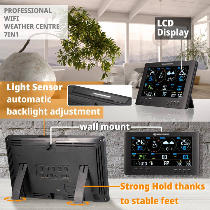 Bresser Clearview 7 - in - 1 WiFi Weather Station - includes Light Intensity, UV, Ice/Frost Alert 7002586 - BR-7002586
