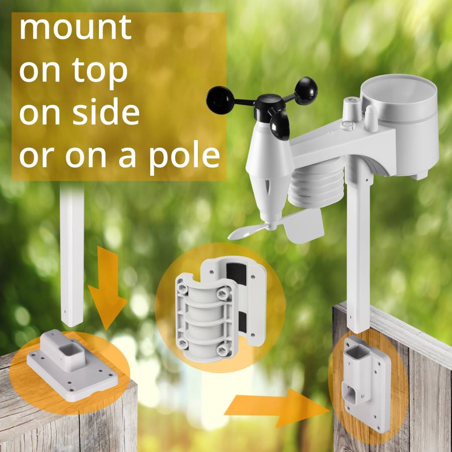 Bresser Clearview 7 - in - 1 WiFi Weather Station - includes Light Intensity, UV, Ice/Frost Alert 7002586 - BR-7002586
