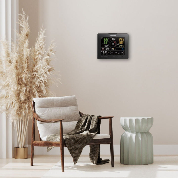 Bresser Wi - Fi 4CAST MD with 7 - Day Forecast, 7 - in - 1 Solar - Powered Outdoor Sensor Unit Incl Light Intensity &amp; UV 7003800 - BR-7003800