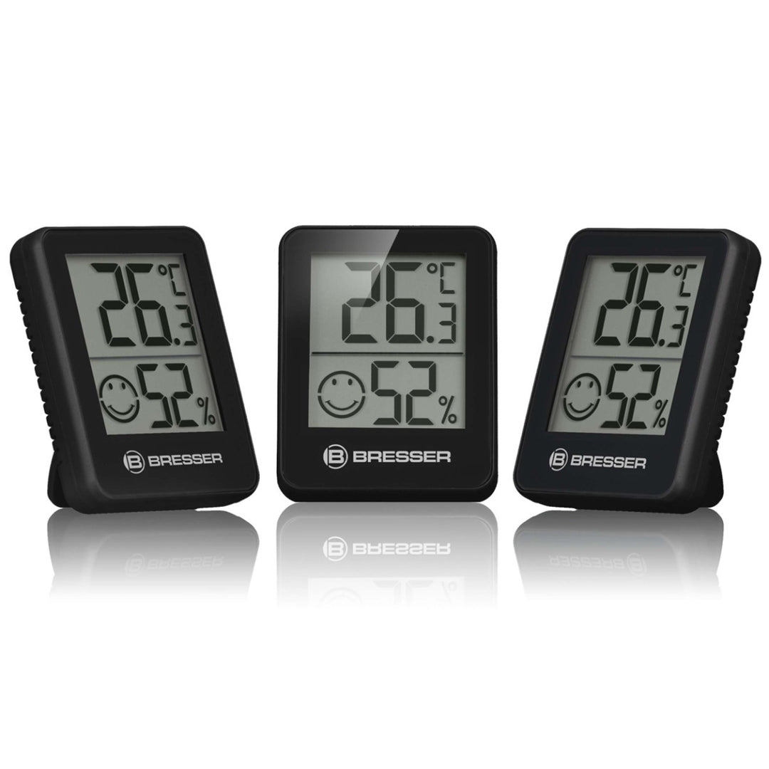 Bresser ClimaTrend Hygro Indicator 3 - piece Set Thermo - Hygrometer Black - BR-7000010CM3000
