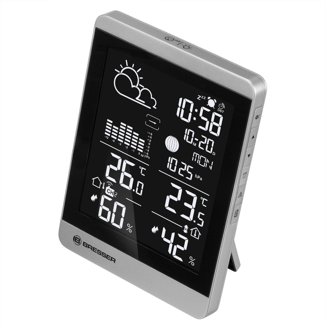 Bresser 7004360 ClimateTemp NDV - NEO with Barometric Pressure Graph, Indoor/Outdoor Temp &amp; Humidity, Ice Alert - BR-7004360