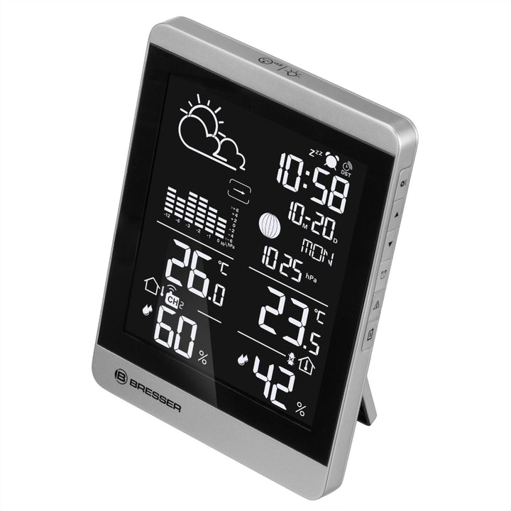 Bresser 7004360 ClimateTemp NDV - NEO with Barometric Pressure Graph, Indoor/Outdoor Temp &amp; Humidity, Ice Alert - BR-7004360