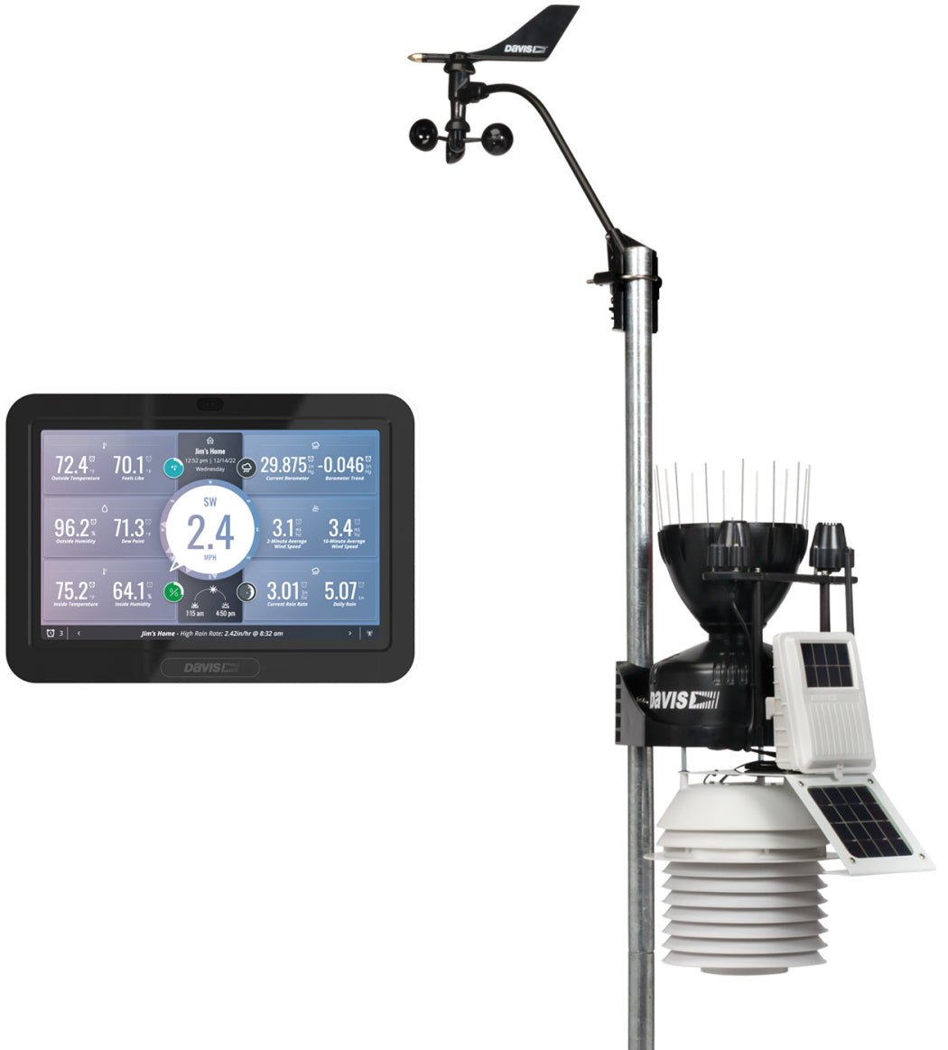 Davis Wireless Vantage Pro2 Plus with 24 - Hr Fan Aspirated Radiation Shield and WeatherLink Console 6263UK - DI-6263UK