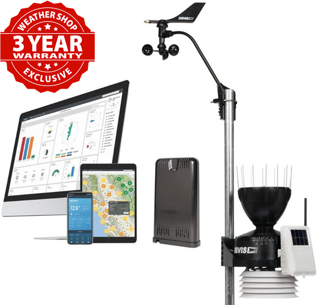 Davis Vantage Pro2 Wireless Sensor Suite & WeatherLink Live Bundle 6112
