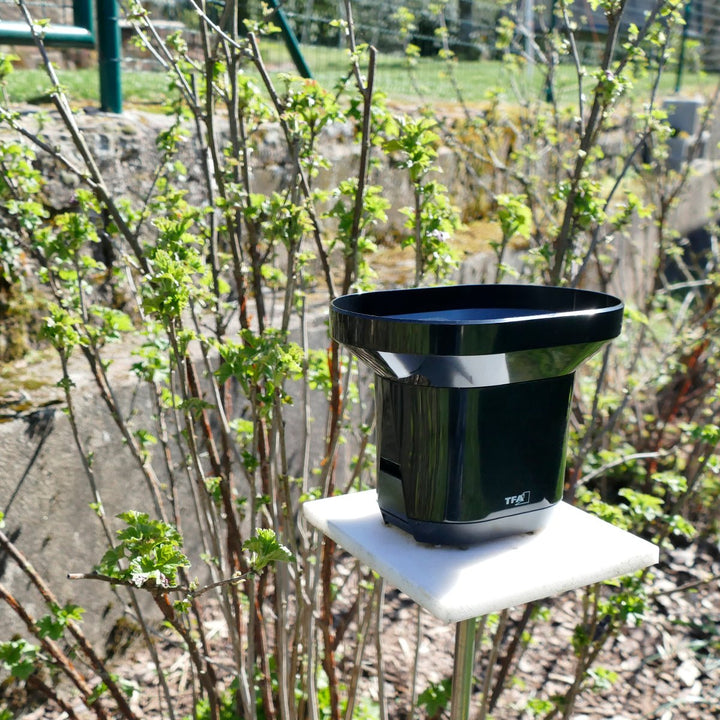 TFA Drop 47.3005.01 Wireless Rain Gauge with Indoor Temperature &amp; Rain Alert - TD-47-3005-01