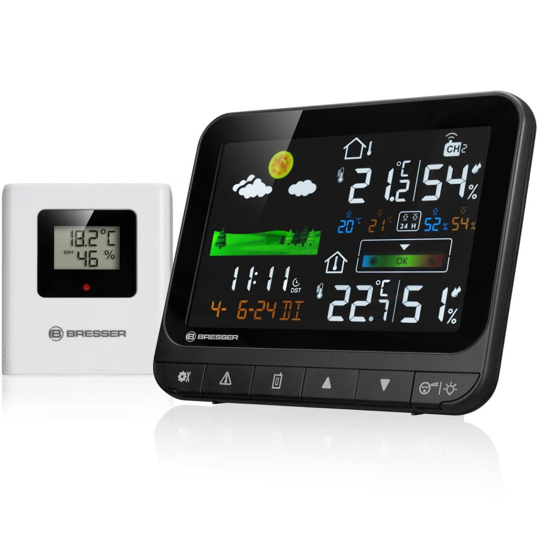 Bresser RC Weather Station Neomeo H with Indoor Comfort Indicator, Indoor/Outdoor Temp & Humidity, Frost warning 7007350 - BR-7007350