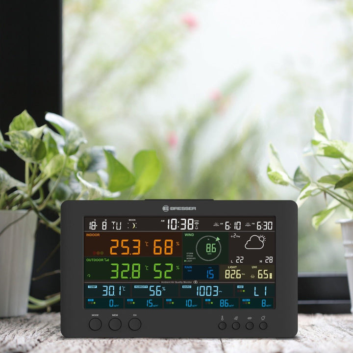 Bresser 7 - in - 1 Weather Station Air - Mon with Air Quality and UV Monitoring, 7 - day Forecast 7003700 - BR-7003700