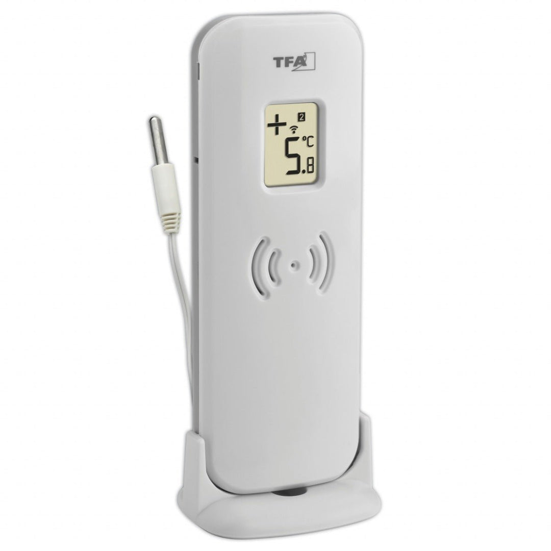 TFA DOUBLE - CHECK Wireless Thermometer with Two Transmitters (incl. waterproof cabled sensor) 30.3073 - TD- 30-3073-01