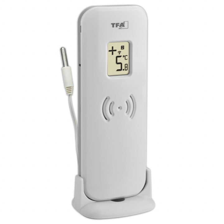 TFA DOUBLE - CHECK Wireless Thermometer with Two Transmitters (incl. waterproof cabled sensor) 30.3073 - TD- 30-3073-01