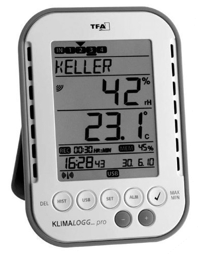 TFA KlimaLogg Pro Thermo - Hygrometer with Data Logger - TD-30-3039-IT