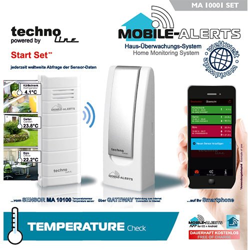 Mobile Alerts MA10001 Remote Temperature Monitoring System - Monitor via Mobile App - ES-MA10001