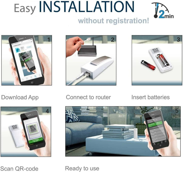 Mobile Alerts MA10001 Remote Temperature Monitoring System - Monitor via Mobile App - ES-MA10001