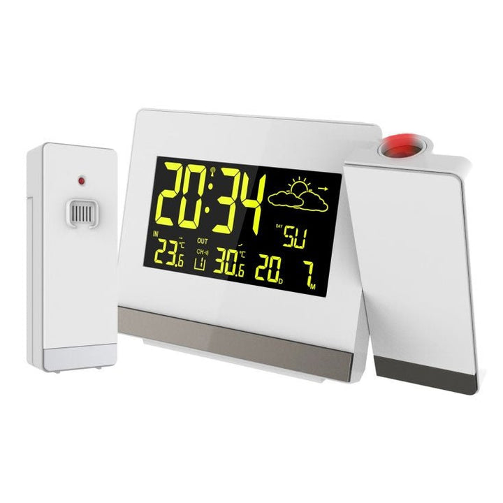 Technoline WT549 Projection Alarm Clock with Indoor &amp; Outdoor Temperatures, plus Weather Forecast - ES-WT549