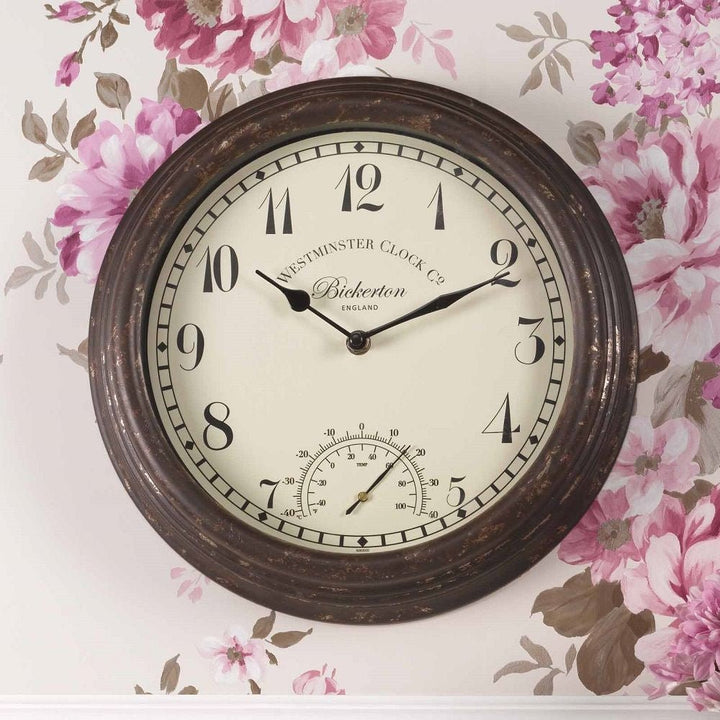 Bickerton Indoor/Outdoor Wall Clock with Thermometer 30cm - SG-5060000